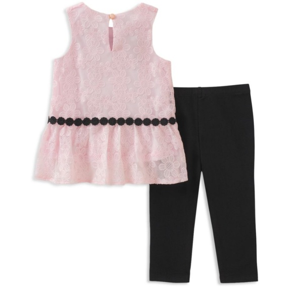 ♠️Kate Spade♠️ Toddlers' Floral Mesh Legging Set - Picture 2 of 4